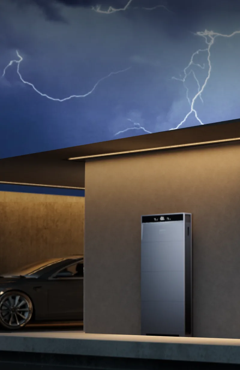 Anker SOLIX X1 solar battery on an external wall
