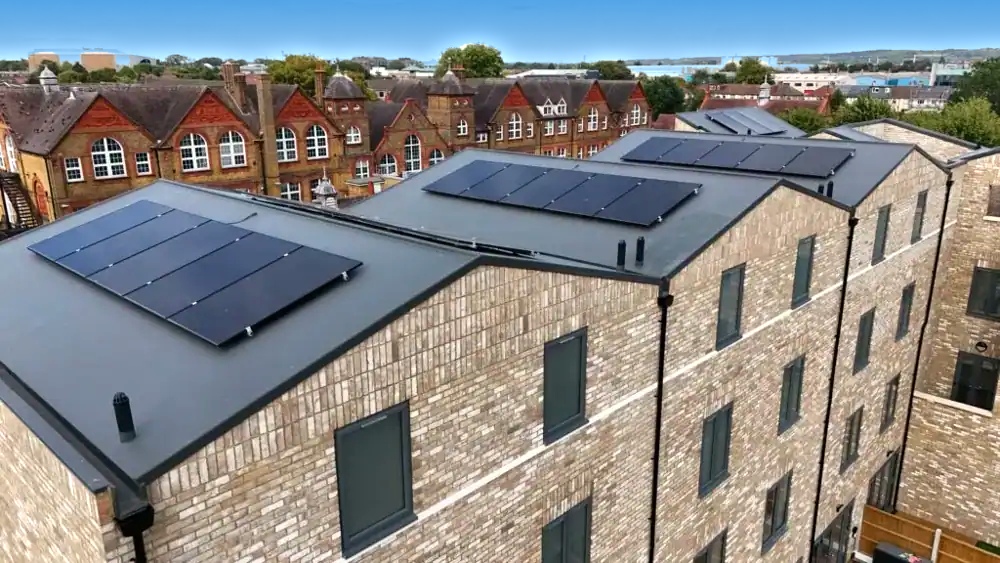 Solar PV installation for nine new homes in Enfield